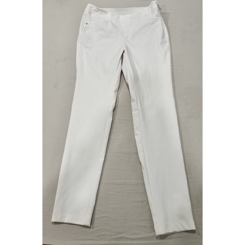 RLX Ralph Lauren Pants Womens 6 White Slim Tapered Stretch Microfiber Golf